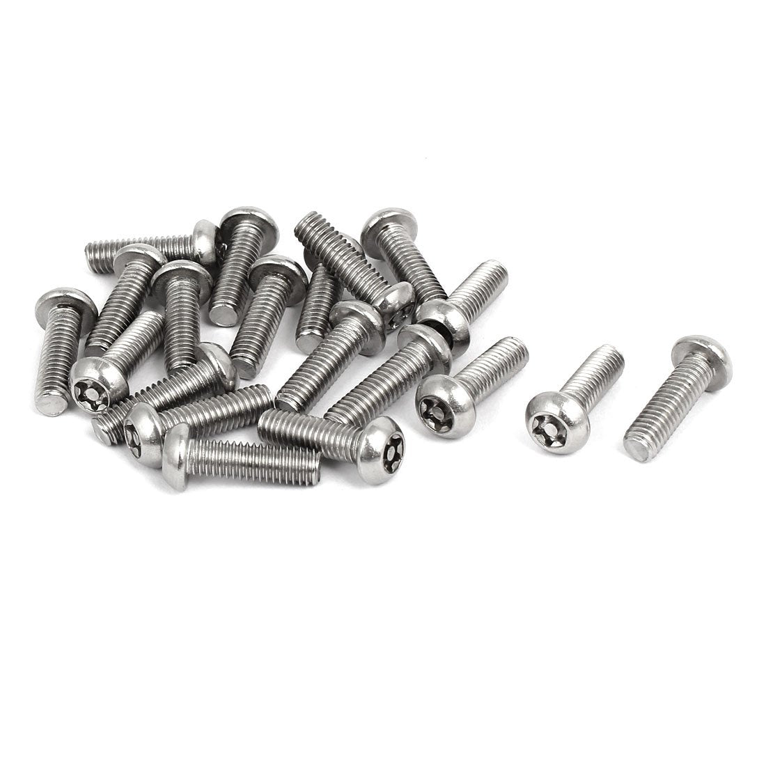 a16110300ux0448 M6x20mm 304 Stainless Steel Button Head Torx Security Tamper Proof Screws Pack of 20