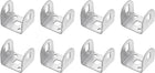 8 Pcs U Bracket for 1.22" Panels, 37 x 31 x 32mm Metal U Shaped Fasteners Brackets for Guardrail or Partitions Connection, Silver