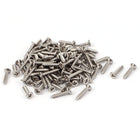 M1.8 x 10mm Phillips Flat Head Self Tapping Screw Silver Tone 100 Pcs