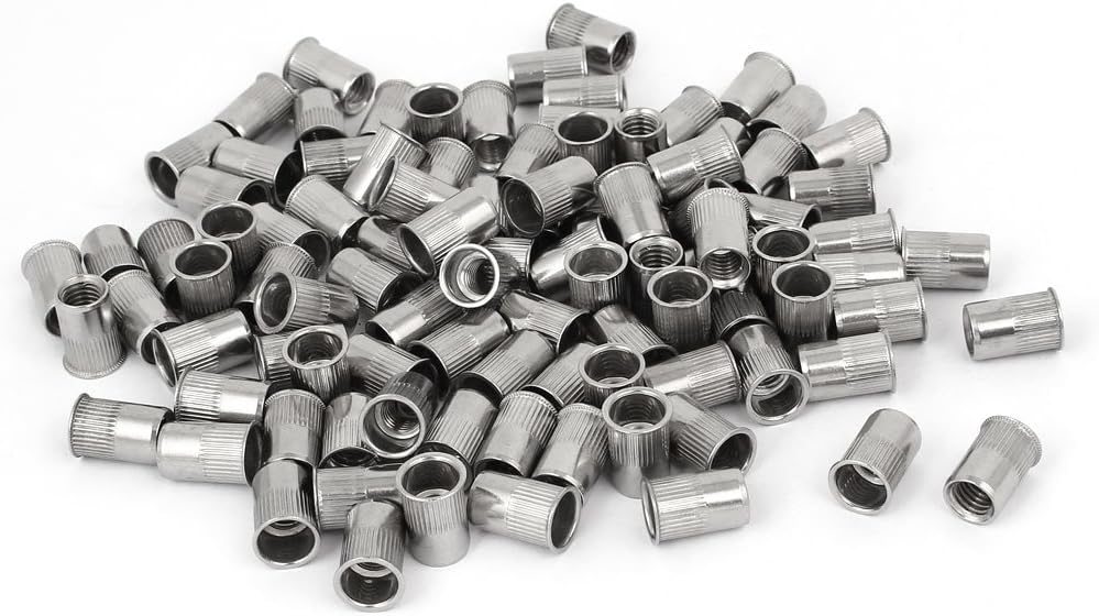 M8 x 17mm Stripe Countersunk Head Blind Rivet Nut Insert Nutsert 100PCS