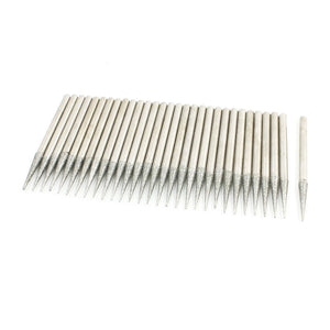 15mm x 1mm Cone Head Diamond Mounted Point Buffing Bits 30 Pcs