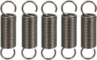 5Pcs Extended Tension Spring Wire Dia 0.04", OD 0.39", Free Length 1.57" Spring Steel Small Dual Hook Tension Springs for Production