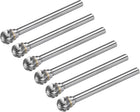 Tungsten Carbide Rotary Files 1/8" Shank, Double Cut Ball Shape Rotary Burrs Tool 6mm Dia, for Die Grinder Drill Bit Wood Soft Metal Carving Polishing Model Engineering, 6pcs