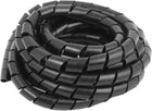 8.9Ft 2.7M Length Flexible Spiral Tube Wrap Cable Wire Computer Cord Manager 10mm OD Black