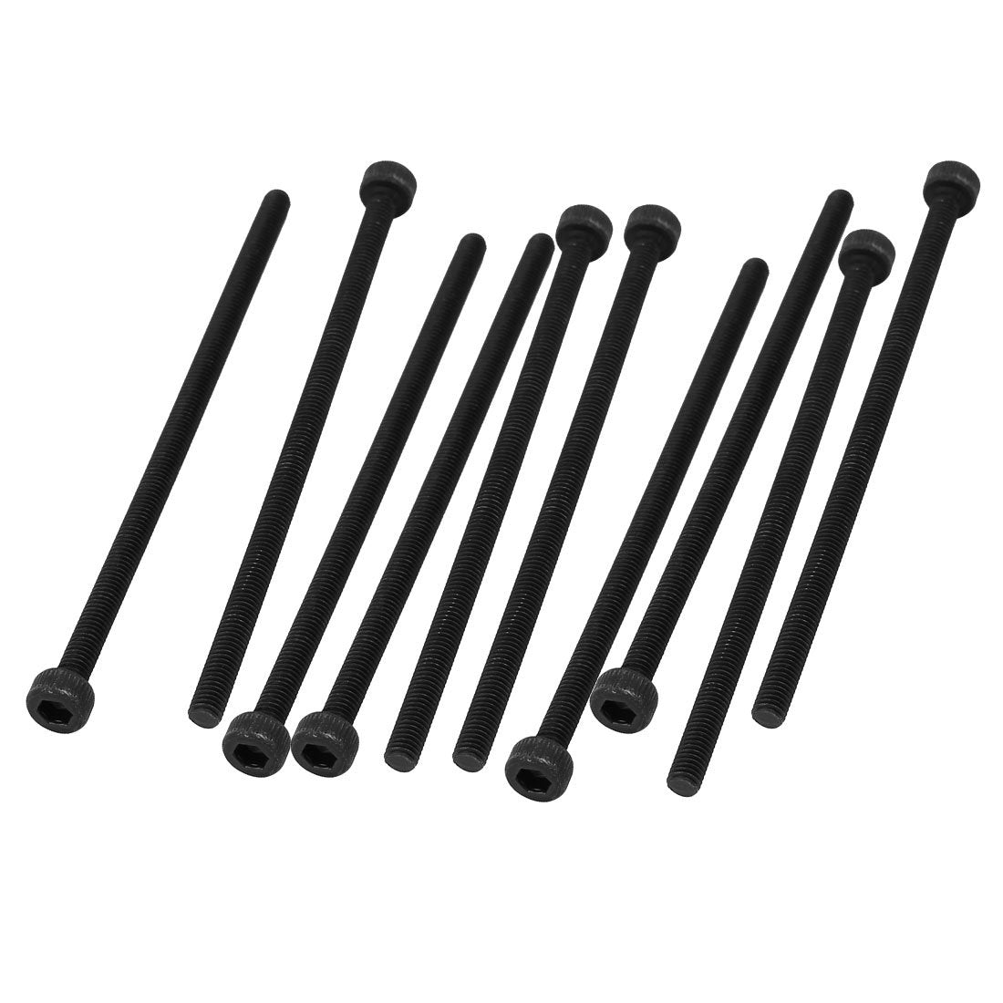 M4x60mm Bantuan Sumbu Penuh Heks Socket Head Bantuan Cap Screw Hitam 5pcs