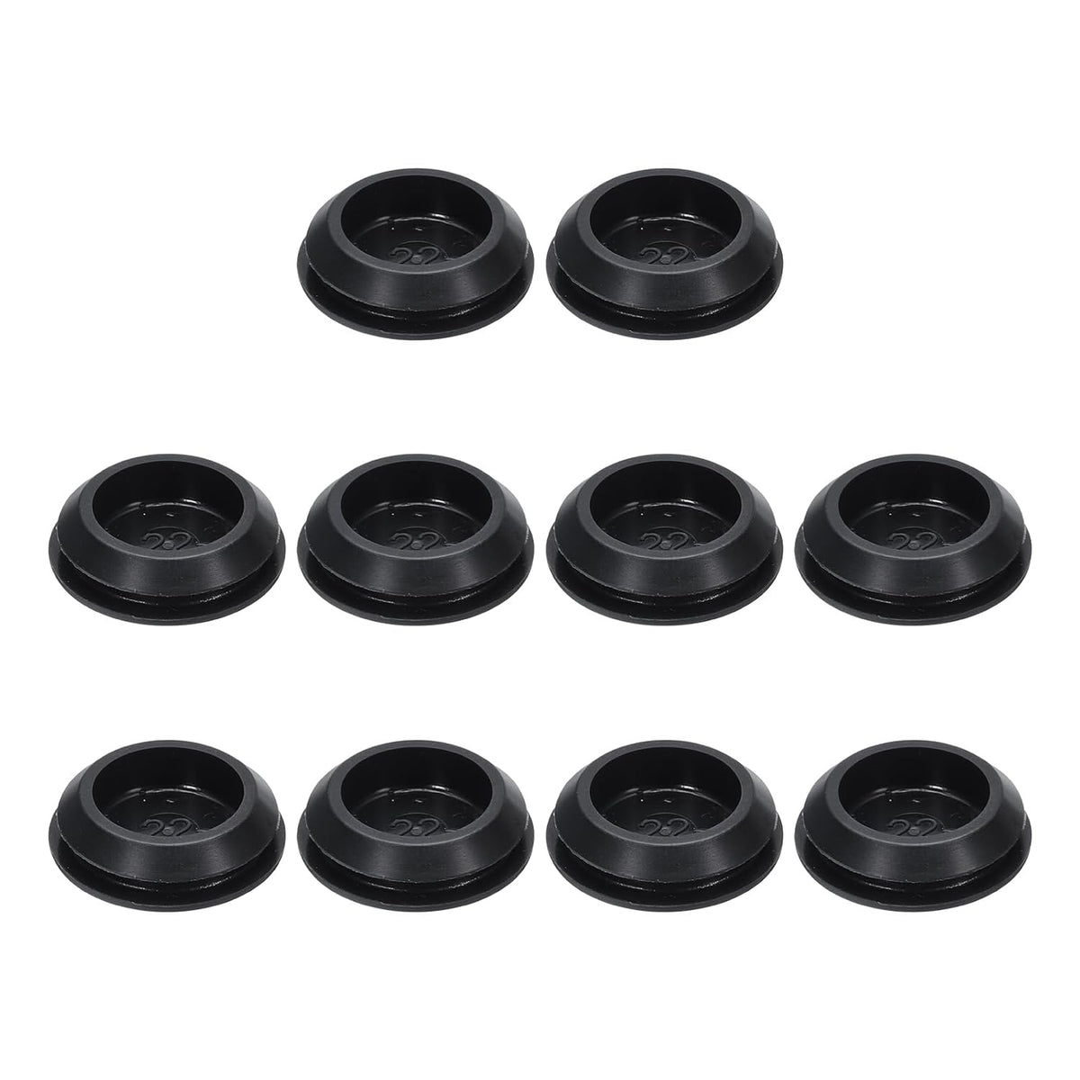 10pcs Hole Plug 1 Inch (25mm) Button Plugs Fit for 22mm Hole, Snap in Locking Hole Tube Plug Silicone Tube Waterproof Plug Tube Plug, Black