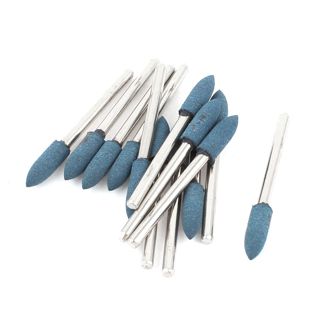 Rubber Polishing Mounted Point 4mm x 15mm x 3mm 12 Pcs Blue