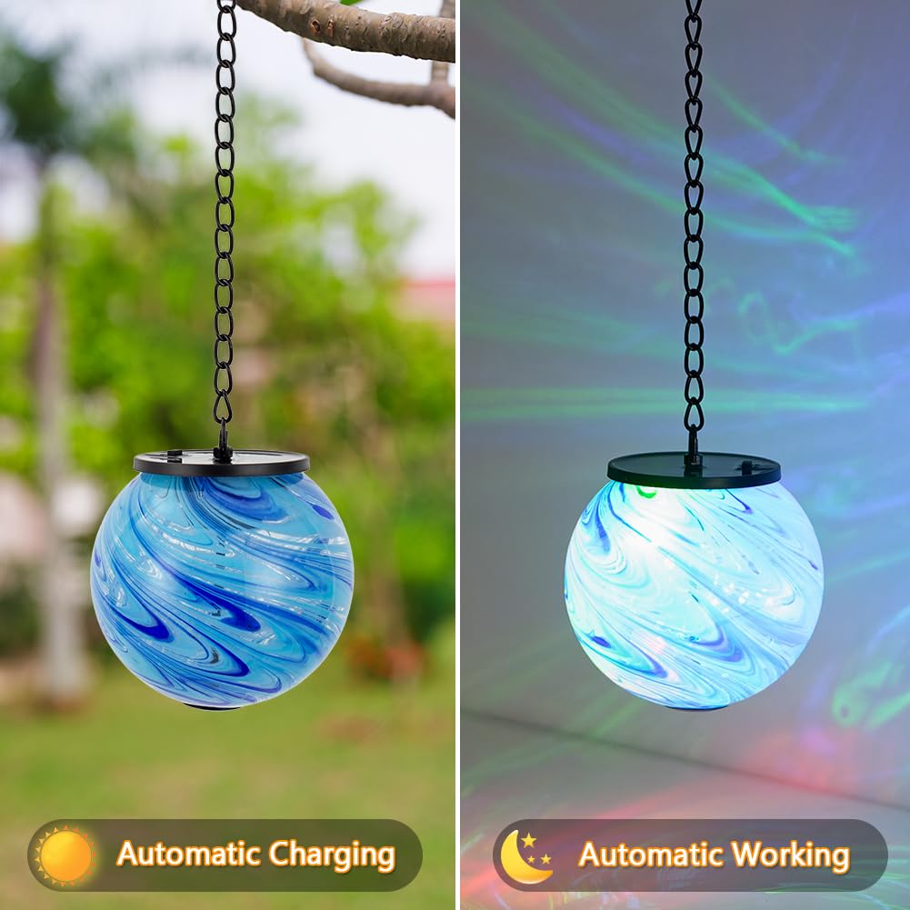 LinkMejor Solar Hanging Lanterns Outdoor