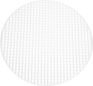 10Pcs Plastic Mesh Canvas Sheets, 6.9" Circle Mesh Mat for Embroidery, Knit Crochet, Craft Projects, Bag Making, Home Decoration, White