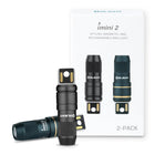 LinkMejor 2 Pack IMINI 2 Oploadbar EDC Nøglekæde Lommelygte Sort+Drøm Blå