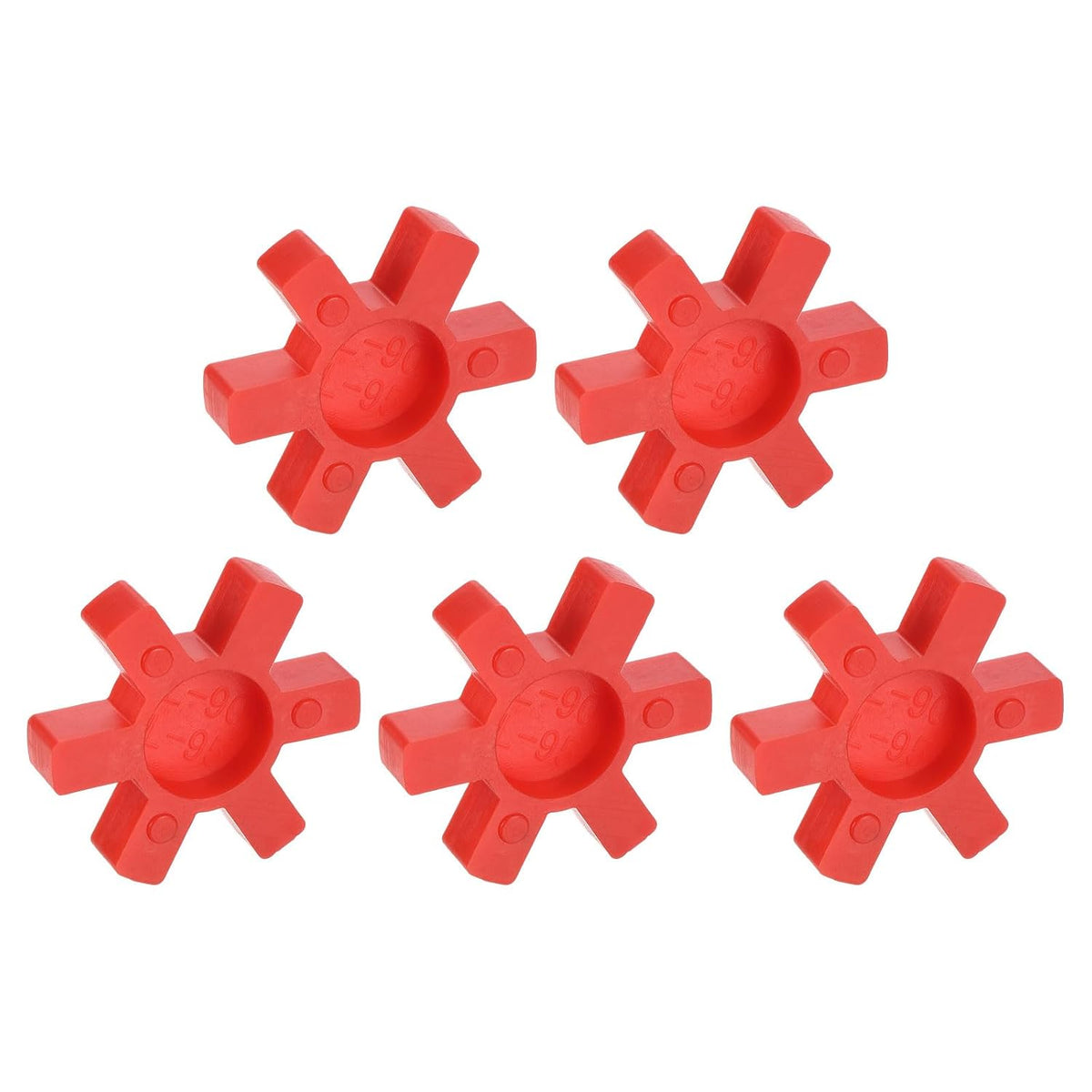 5pcs Inserimento di Cuscinetto di Masticatura L90, Inserimento Centrale di Cuscinetto di Masticatura Rigido Flessibile in Uretilene per Cuscinetto di Masticatura L, Set di Cuscinetto di Masticatura L-Jaw, Rosso