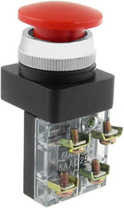 1NO 1NC Emergency Stop Momentary Red Mushroom Push Button Switch