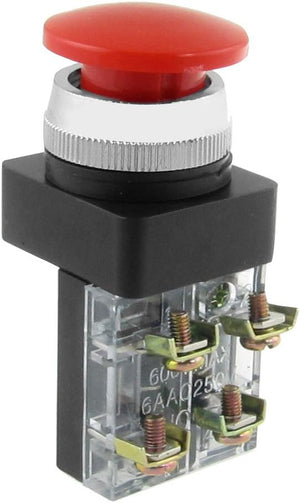 1NO 1NC Emergency Stop Momentary Red Mushroom Push Button Switch