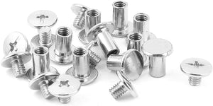 Scrapbook 5mmx8mm Nickel Plated Binding Chicago Screw Post 10pcs