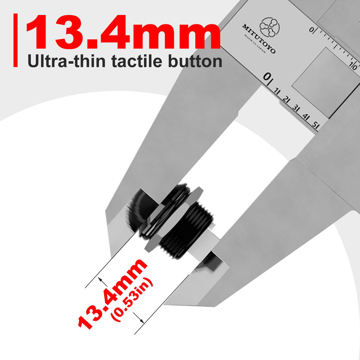 LinkMejor 3PCS 12mm Thin Momentary Push Button Switch 12V-24V DC IP67 50mA,Verde