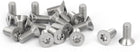 M5 x 12mm 316 Stainless Steel Flat Torx Head Machine Screw Silver Tone 20pcs