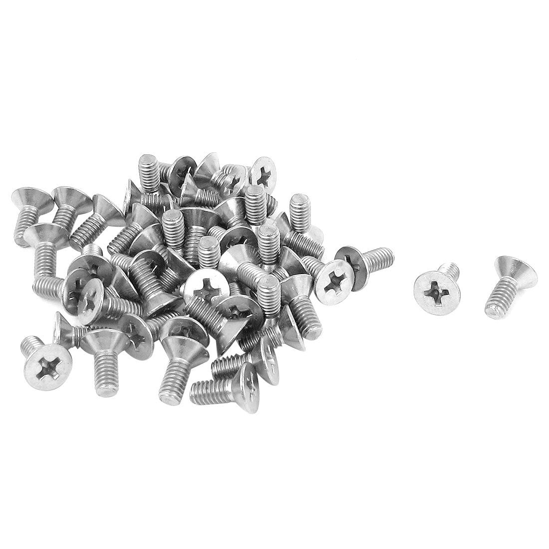 M4 x 10mm Phillips Flat Head Countersunk Bolts Machine Screws 50pcs