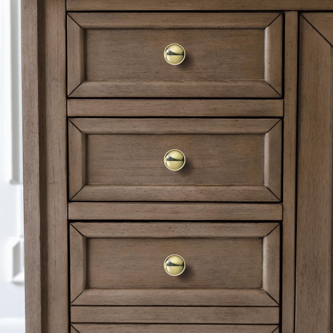 LinkMejor 10 Adet 1-1/4 inç(32mm) Parlatılmış Bronz Kasa Kulpı Dresser Kulpı Daire Tavla Çekmece Kulpı Mutfak Kasa Aksesuarı Zincir Kulpı Dresser Çekmeceleri İçin