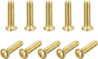 Brass Machine Screws, M3x12mm Phillips Pan Head Fastener Bolts for Furniture, Office Equipment, Electronics 14Pcs