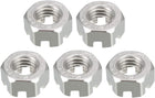M8 x 1.25mm Pitch 304 Stainless Steel Slotted Hex Nuts, 5PCS