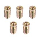 Wood Furniture M10x30mm Threaded Insert Nuts Interface Hex Socket Drive 5pcs