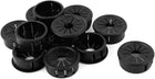 25mm Dia Snap-in Webbed Plastic Cable Bushing Grommet 12pcs Hitam