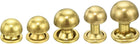 LinkMejor 50 Set Round Studs Rivet, 6x4 to 8mm Brass Mushroom Shape Leather Rivet, Button Rivets Fastener for Leather Belt Wallet Handbag Leather Craft DIY Decoration (Gold)