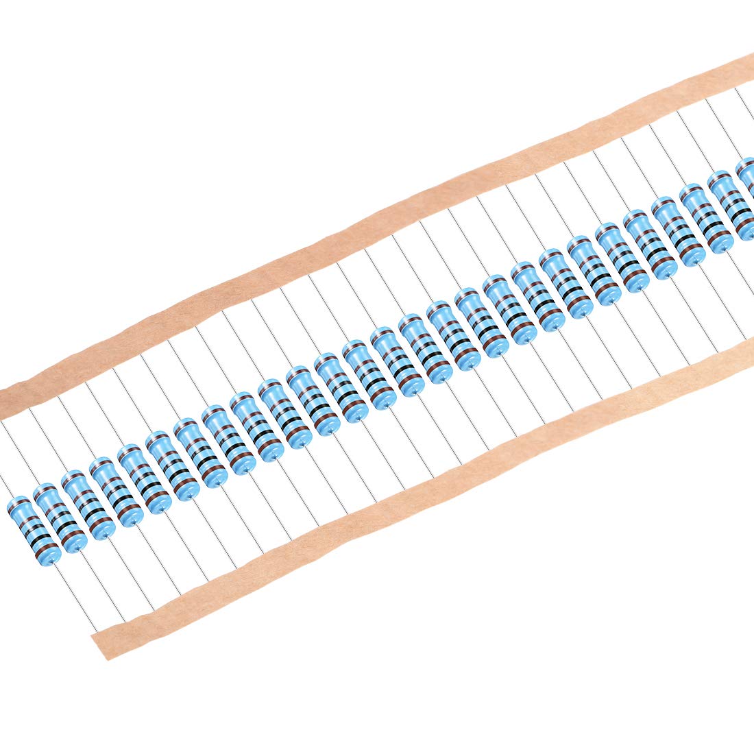 30Pcs 1K Ohm Resistor, 2W 1% Tolerance Metal Film Resistors, Lead, 5 Bands for DIY Electronic Projects and Experiments