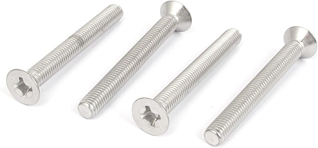 M8 x 70mm Phillips Flat Head Countersunk Bolts Machine Screws 4pcs