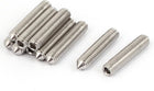 M6 x 30mm Cone Point Hex Socket Set Grub Screw Silver Tone 10 Pcs