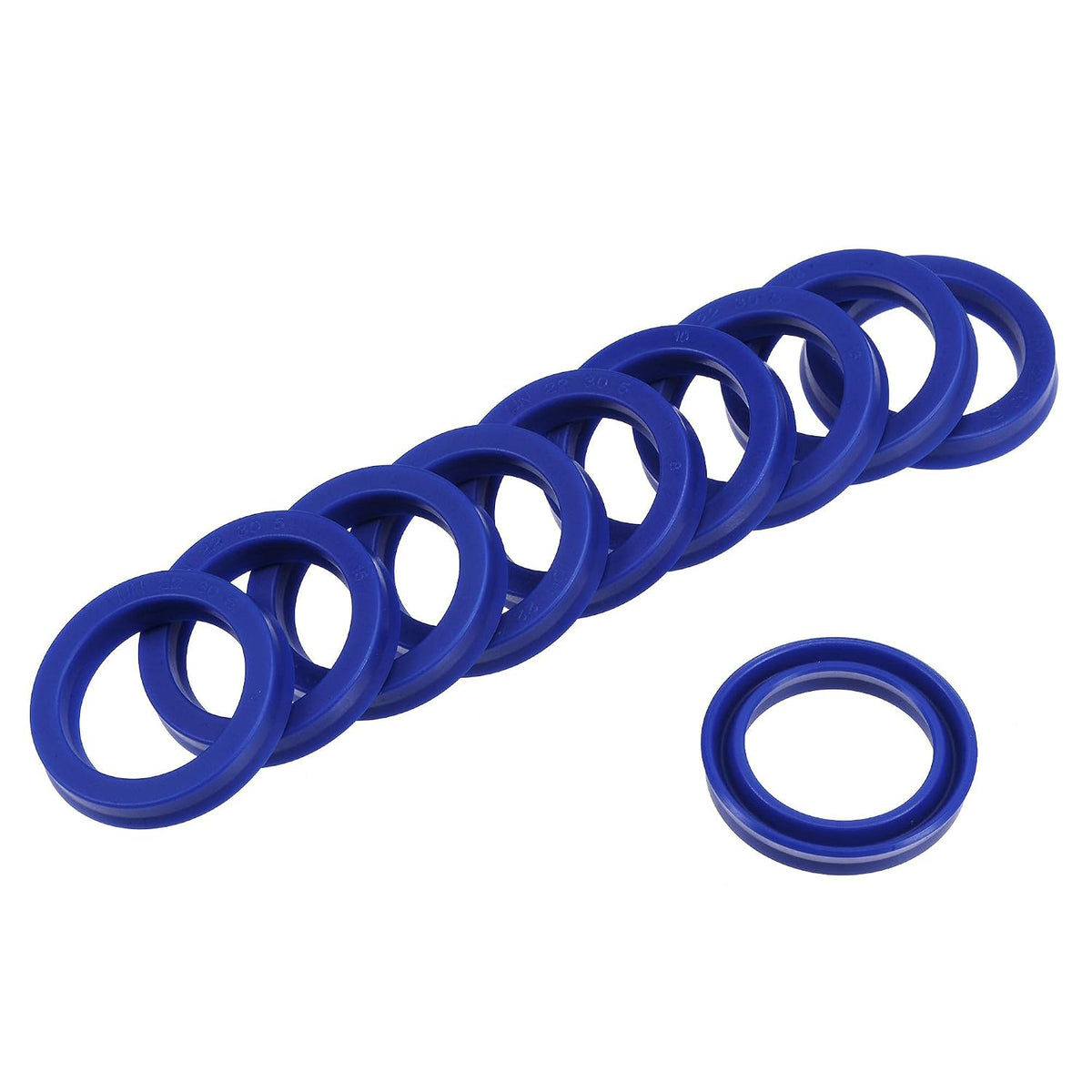 UN Radial Shaft Seal 22mm ID x 30mm OD x 5mm Width PU Oil Seal, Blue Pack of 10