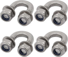 4pcs M6 Thread 304 Stainless Steel Round Bend U Bolt for 8mm Pipe Outer Dia