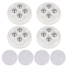 4pcs Self Adhesive Mini Caster Wheels Universal Wheel 360° Rotation Sticky Swivel Pulley for Kitchen Small Appliances Storage Boxes Coffee Makers, White