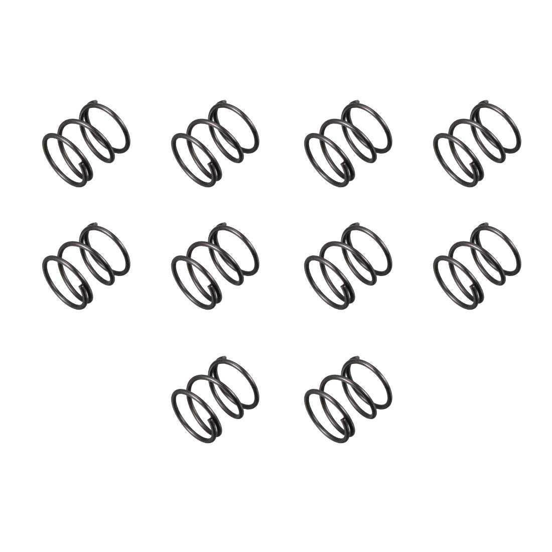 Compression Spring - 1.2mm Wire Dia, 15mm OD, 15mm Free Length Spring Steel Extension Spring,Black,10Pcs