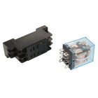 A14071800ux0297 35mm DIN Rail DPDT 8P General Purpose Power Relay AC 24V Coil W Socket