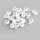 LinkMejor Plastic Rope Cord Locks Ends Stoppers 5.5mm Dia 20pcs Clear White