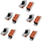 10 Pcs 250VAC 3A 125VAC 6A 6 Terminal 2 Position DPDT On/OFF Mini Slide Switch