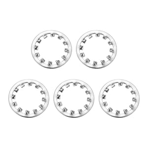 5Pcs 3/4 Internal Tooth Lock Washer, 304 Stainless Steel Multi-Tooth Star Washer Locking Fastener, Silver Tone