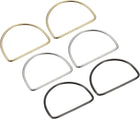 Semicircle Purse Handles Frame, 6Pcs 5.39" Metal Purse Handles Handbag Handles Replacement for Purse Making DIY Craft(Gold+Silver+Dark Grey)