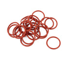 20Pcs Red 17mm x 1.5mm Silicone Rubber Gasket O Ring Sealing Ring Heat Resistant