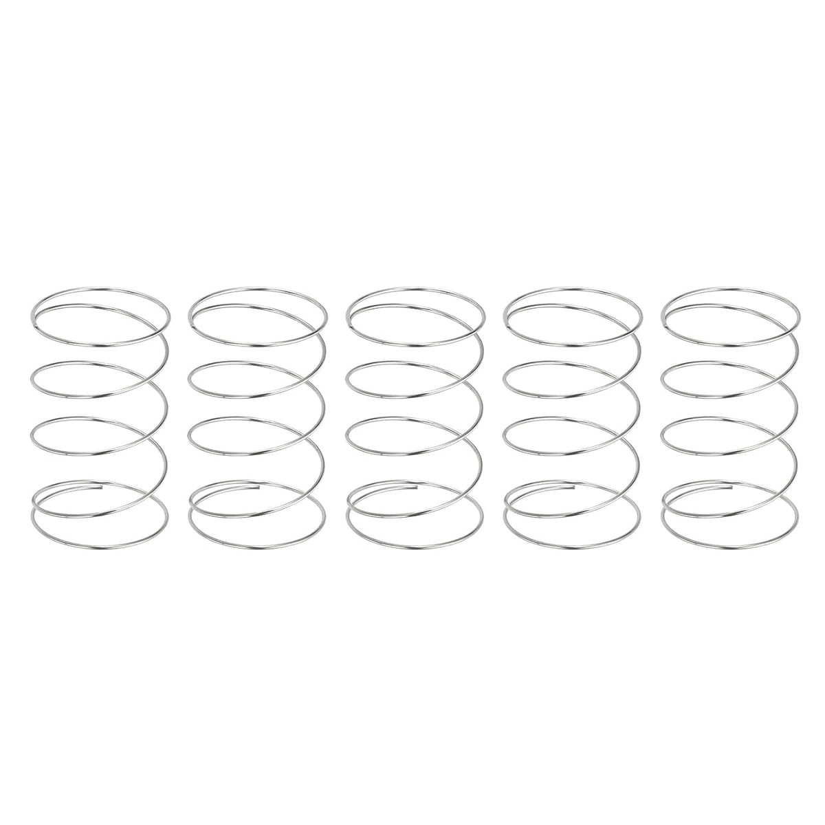5Pcs Compression Springs, 0.4mm Wire Diameter x 12mm OD x 20mm Length 304 Stainless Steel Extension Spring Ballpoint Pen Pressure Springs for Shop Home Repairs, Silver