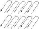 Stainless Steel 304 Bead Ball Chain Keychain 2.4mm by 4 Inches 10pcs