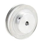 Silver Tone Aluminum Alloy 100 Teeth 8mm Pilot Bore Screwed Timing Pulley