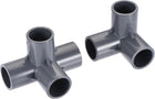 3-Way Elbow PVC Fitting 20mm Socket 10Pcs 4 Way 20mm Tee PVC Fitting Elbow 10Pcs