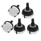 5PCS 2 Pole 6 Throw 12 Positions 6mm Shaft Diameter Rotary Selector Switch