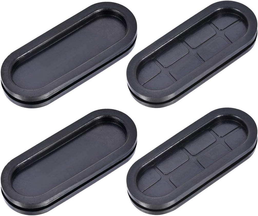 Wire Protector Oil Resistant Armature Oval Rubber Grommets 30x80mm Mounting Dia 4Pcs