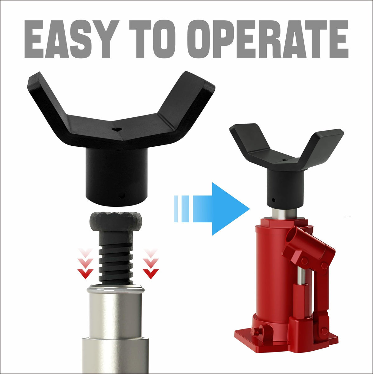 Bottle Jack Adapter 12T, Steel Lifting Saddle Jack Accessories