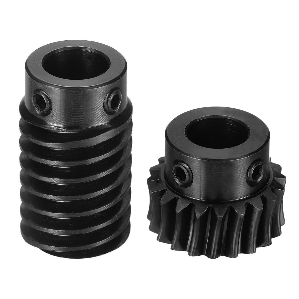 5140 Alloy Steel Worm Gear Set 1 Mod 20T (1:10 Reduction Rate), Right Rotation Drive Gear Box Wheel Reduce Transmission Part (Gear 10mm, Rod 10mm Bore)