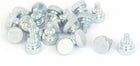 a16052800ux0030 M4x6mm Carbon Steel Flat Point Knurled Head Thumb Screw Silver Tone 20pcs