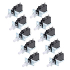 Push Button Switch 5A 250V SPST 2 Pin 1 Position Self-Locking White 10pcs
